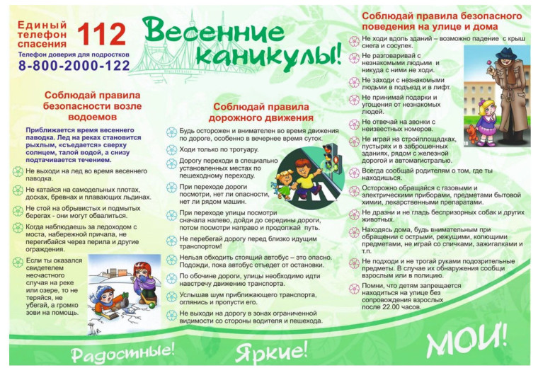 Весенние каникулы.